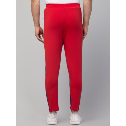Color Block Men Red And Blue Track Pants