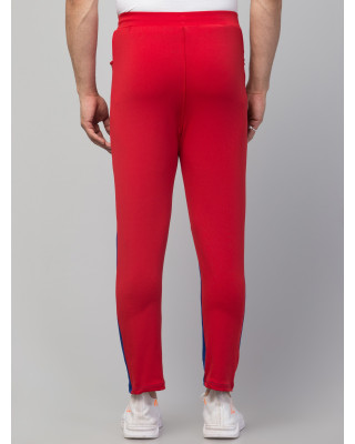 Color Block Men Red And Blue Track Pants