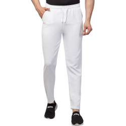 Solid Men White Track Pant