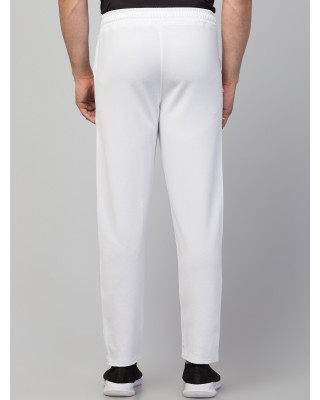 Solid Men White Track Pant