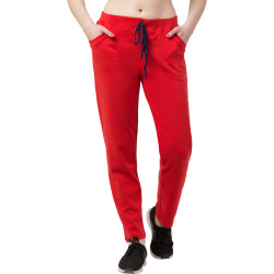 Solid Women Red Track Pants
